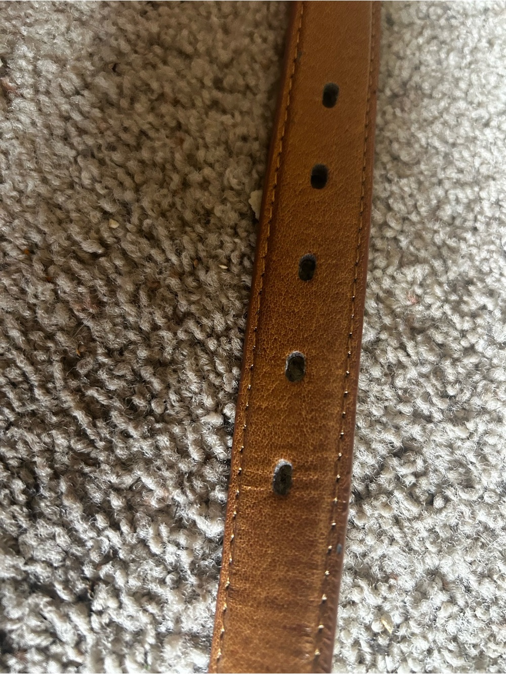 Women's Tan Leather Belt - Classic Casual Style